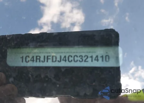 2012 Jeep Grand Cherokee Srt8 z USA, uszkodzony, nr VIN 1C4RJFDJ4CC321410